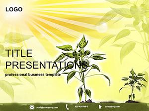 Growing plants PowerPoint Template