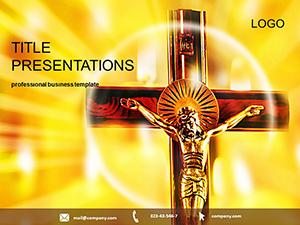 Download Christian Cross PowerPoint Template for Religious Presentations