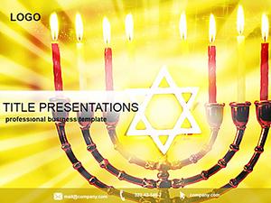 Jewish Candle PowerPoint Template