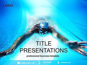 Swimming training PowerPoint Template