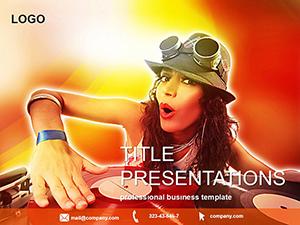Dj music download PowerPoint template