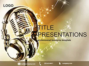 Music Sound Recording Studio PowerPoint Template | Professional Presentation Templates