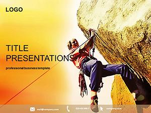 Rock climbing PowerPoint presentation template