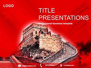 Great Wall of China PowerPoint Template, background for presentation