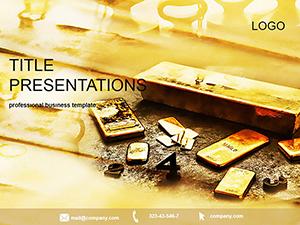 Gold reserves Business PowerPoint templates