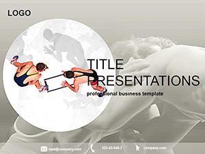 Combat judo PowerPoint Template