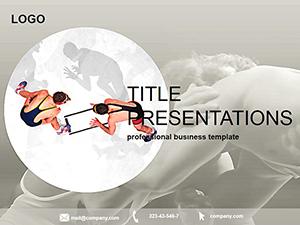 Combat Judo PowerPoint Template for Sport Presentation
