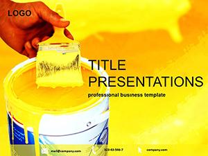 Yellow paint PowerPoint Template
