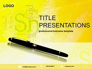 Pen PowerPoint template Presentation