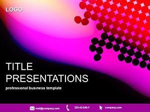 Abstract Purple Peas PowerPoint template presentation