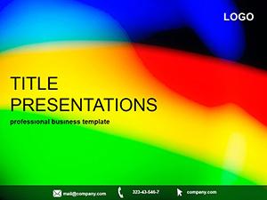Three colors of the rainbow PowerPoint templates