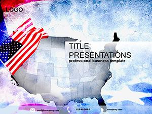Territory and USA flag PowerPoint templates