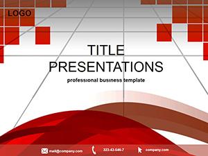 Red squares and Wave PowerPoint templates