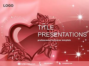 Heart with Roses: PowerPoint templates