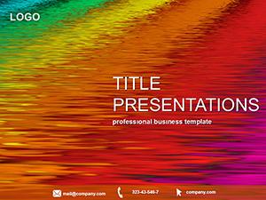 Different Color Waves PowerPoint template