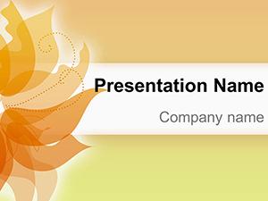 Greetings flower PowerPoint template