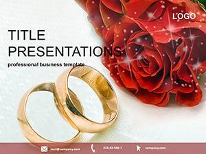 Wedding Ring and Rose PowerPoint template