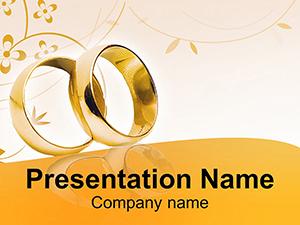 Gold Engagement Rings PowerPoint template