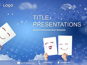 Images of facial Expressions PowerPoint template