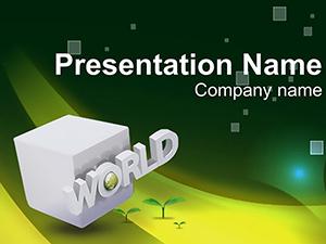 Cube World PowerPoint presentation template