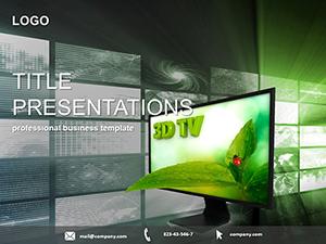 3D TV PowerPoint Template: Design Presentation