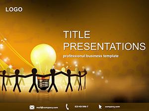 People around Electricity PowerPoint template