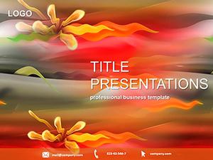Abstract Flowers PowerPoint template