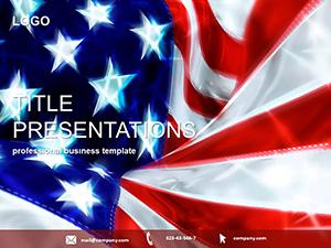 Flag of the USA PowerPoint template