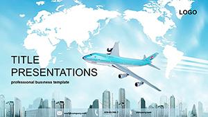 International Flights PowerPoint template