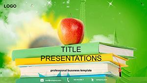 Books and Apple PowerPoint templates