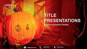 Halloween and doors in the house PowerPoint templates