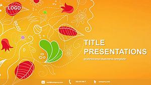 Autumn: Vector Leaves Background PowerPoint Templates