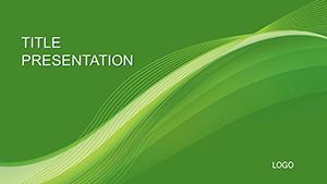 Abstract Green Wavy PowerPoint Template