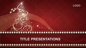 Illuminated Christmas Tree PowerPoint Templates