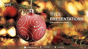 Christmas Ball and Tree PowerPoint Template