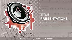 Music Column with Notes PowerPoint templates