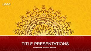 Large ornament in Indian style PowerPoint Templates