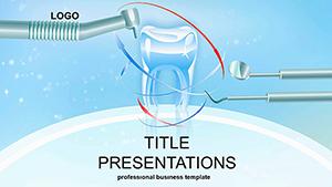 Dental Clinic: Tools and Tooth PowerPoint Template