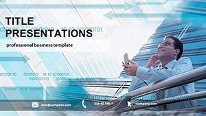 Businessman Talking on the Phone PowerPoint template