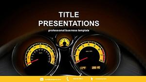 Car Speedometer PowerPoint template for presentation