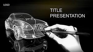 Car 3D Drawing and Sketching PowerPoint templates