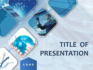 Contact Communication PowerPoint Template for Presentation