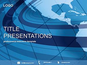 Flow Around Continent PowerPoint template
