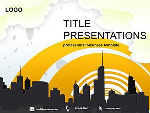 City and the Sunset PowerPoint template