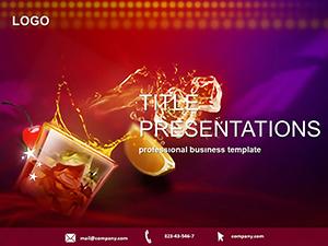 Food: Cocktail Night PowerPoint Template - Professional Presentation