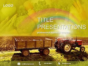 Field and Tractors PowerPoint template