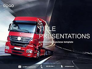 Truck with Goods PowerPoint Templates