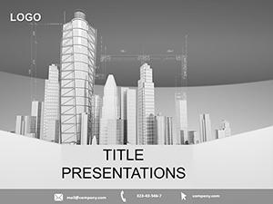 Architecture: Construction of Skyscrapers PowerPoint templates