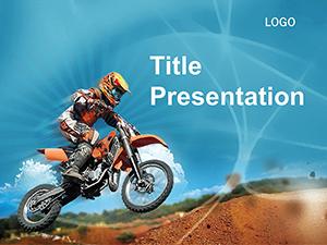Motorcycle Track PowerPoint Template