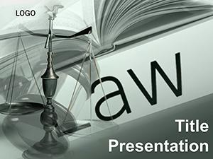 Laws and Court Case PowerPoint Template for Legal Presentation